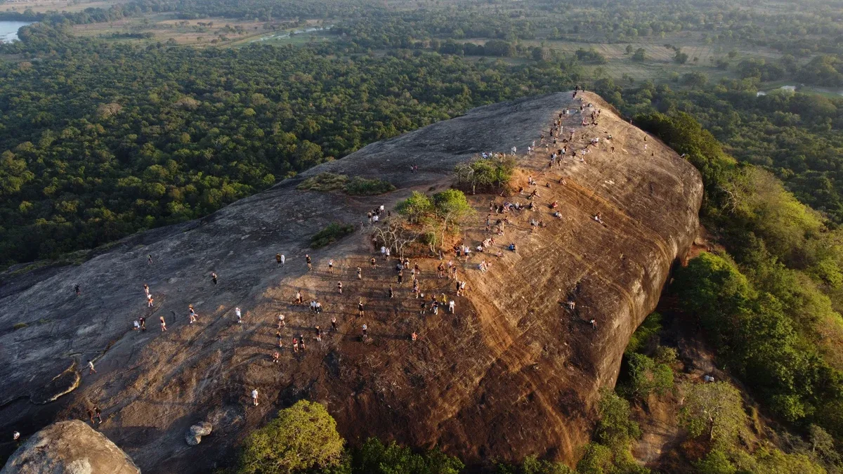 Visitors on the summit of Pidurangala rock